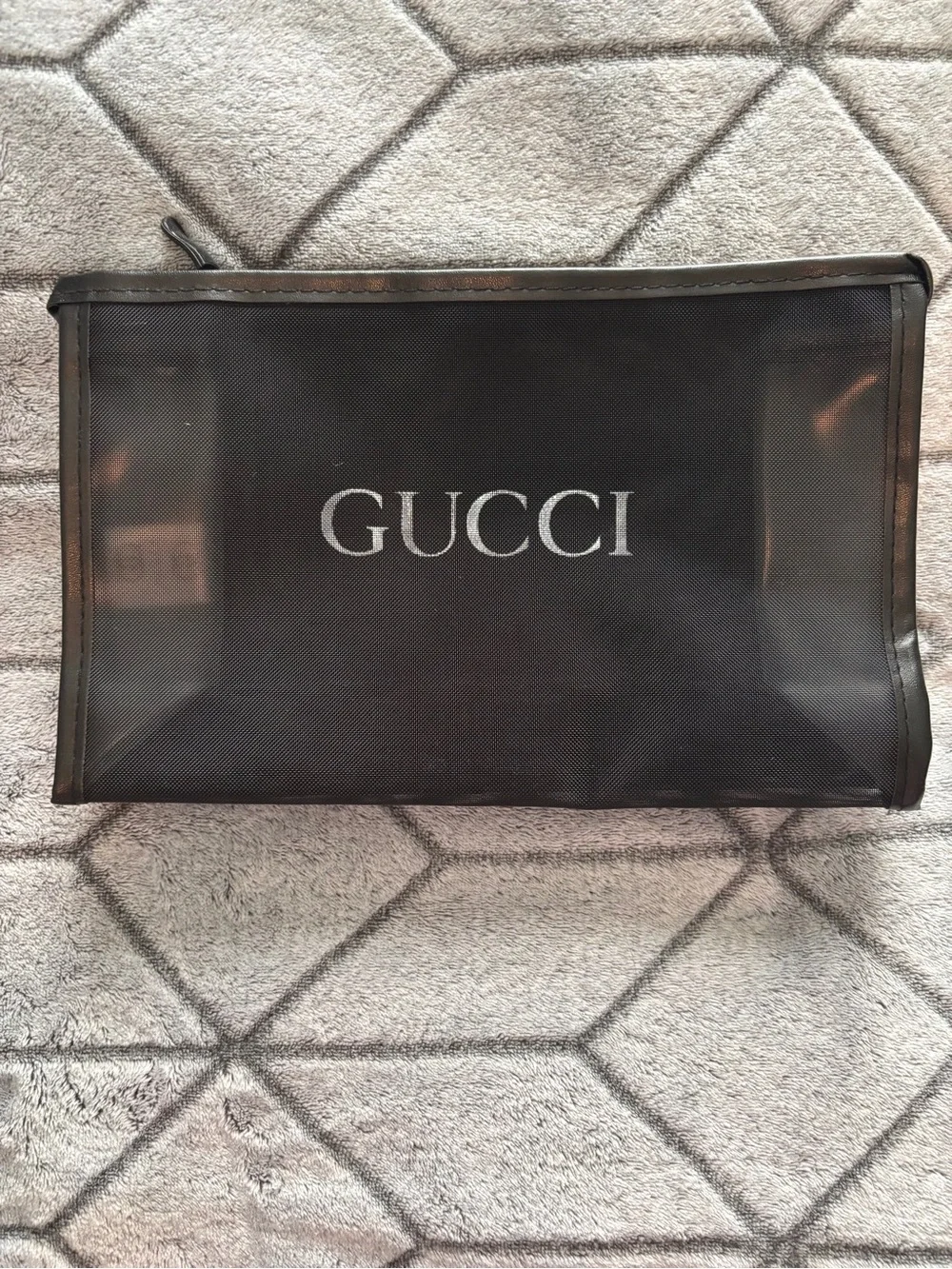 Black Mesh Toiletry Pouch